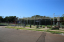 Meu Campinho em Maringa. O espaço tem um campo de futebol de grama sintética, playground com piso emborrachado e com iluminação, bicicletários, bebedouro, mesas de jogos, floreiras e lixeiras -  04/08/2020 -  Foto: Geraldo Bubniak/AEN
