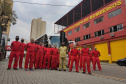 Bombeiros renovam equipes que estão no combate ao incêndio florestal no Mato Grosso do Sul. Foto: SESP