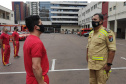 Bombeiros renovam equipes que estão no combate ao incêndio florestal no Mato Grosso do Sul. Foto: SESP