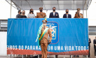 O governador Carlos Massa Ratinho Junior participou nesta quinta-feira (8) da comemoração dos 108 anos do Corpo de Bombeiros do Paraná. Na cerimônia, realizada no Quartel do Comando-Geral, em Curitiba, ele entregou à corporação 15 novas viaturas, incluindo quatro caminhões autobomba tanque. O investimento nos veículos foi de cerca de R$ 4,5 milhões.