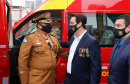 O governador Carlos Massa Ratinho Junior participou nesta quinta-feira (8) da comemoração dos 108 anos do Corpo de Bombeiros do Paraná. Na cerimônia, realizada no Quartel do Comando-Geral, em Curitiba, ele entregou à corporação 15 novas viaturas, incluindo quatro caminhões autobomba tanque. O investimento nos veículos foi de cerca de R$ 4,5 milhões.
