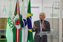 As cooperativas de créditos são estratégicas e ajudam a fortalecer o setor produtivo paranaense, em especial durante a pandemia da Covid 19. A afirmação foi feita pelo vice-governador Darci Piana ao participar, nesta quinta-feira (08), da inauguração de uma agência do Sicredi em Curitiba. Ele destacou o setor, que hoje representa na região Sul cerca de 15% no sistema financeiro.. Foto: Camila Tonett