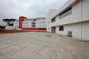 O quadrado perfeito da estrutura física da Escola de Formação dos Bombeiros, tal qual um Mondrian (pintor neerlandês modernista), é o que ajuda a explicar a dimensão do projeto que está sendo executado dentro da Academia Policial Militar do Guatupê, em São José dos Pinhais, na Região Metropolitana de Curitiba. Foto: Ari dias/AEN.