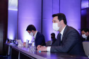 O governador Carlos Massa Ratinho Junior apresentou nesta quarta-feira (28), em São Paulo, durante a conferência Infraestrutura, PPP’s e Concessões, oportunidades para investimentos de grupos privados no Paraná. Ele fez também um balanço da situação econômica do Estado e ressaltou a necessidade de parcerias para alavancar a retomada após a crise causada pela pandemia do novo coronavírus. 