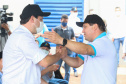 O governador Carlos Massa Ratinho Junior participa nesta quinta-feira (29) da inauguração da usina híbrida EnerDinBo, em Ouro Verde do Oeste. A geradora utilizará a luz do sol e dejetos da suinocultura para produzir energia elétrica. O investimento privado foi de R$ 12 milhões.Ouro Verde do Oeste, 29/10/2020 - Foto: Geraldo Bubniak/AEN