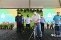 O governador Carlos Massa Ratinho Junior participa nesta quinta-feira (29) da inauguração da usina híbrida EnerDinBo, em Ouro Verde do Oeste. A geradora utilizará a luz do sol e dejetos da suinocultura para produzir energia elétrica. O investimento privado foi de R$ 12 milhões.Ouro Verde do Oeste, 29/10/2020 - Foto: Geraldo Bubniak/AEN