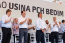 O governador Carlos Massa Ratinho Junior participou nesta sexta-feira (06), ao lado presidente da República Jair Bolsonaro, da inauguração da Pequena Central Hidrelétrica (PCH) Bedim, em Renascença, no Sudoeste do Paraná. 