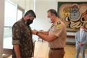 O governador em exercicio Darci Piana entrega nesta quarta-feira (11) a Medalha do Merito da Casa Militar ao lado do  Chefe da Casa Militar Tenente-Coronel Welby Pereira Sales para o Secretário da Segurança Pública do Paraná, coronel Romulo Marinho Soares, Presidente do Tribunal de Justiça, desembargador Adalberto Jorge Xisto Pereira e para o comandante da 5ª Divisão do Exército Brasileiro, general Carlos José Russo Assumpção Penteado.   Curitiba, 27/08/2020 -  Foto: Geraldo Bubniak/AEN