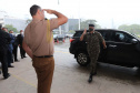 O governador em exercicio Darci Piana entrega nesta quarta-feira (11) a Medalha do Merito da Casa Militar ao lado do  Chefe da Casa Militar Tenente-Coronel Welby Pereira Sales para o Secretário da Segurança Pública do Paraná, coronel Romulo Marinho Soares, Presidente do Tribunal de Justiça, desembargador Adalberto Jorge Xisto Pereira e para o comandante da 5ª Divisão do Exército Brasileiro, general Carlos José Russo Assumpção Penteado.   Curitiba, 27/08/2020 -  Foto: Geraldo Bubniak/AEN