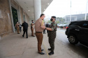 O governador em exercicio Darci Piana entrega nesta quarta-feira (11) a Medalha do Merito da Casa Militar ao lado do  Chefe da Casa Militar Tenente-Coronel Welby Pereira Sales para o Secretário da Segurança Pública do Paraná, coronel Romulo Marinho Soares, Presidente do Tribunal de Justiça, desembargador Adalberto Jorge Xisto Pereira e para o comandante da 5ª Divisão do Exército Brasileiro, general Carlos José Russo Assumpção Penteado.   Curitiba, 27/08/2020 -  Foto: Geraldo Bubniak/AEN