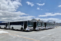 O maior embarque de ônibus da história do Porto de Paranaguá acontece nesta sexta-feira (13). Em um único lote, o navio Maestro Universe volta carrega 155 unidades. Os veículos de transporte coletivo serão levados para os portos de Boma, no Congo, e Luanda, em Angola. A previsão é que zarpe para a África no início da tarde. A viagem deve durar entre dez e 13 dias até os destinos. Foto: Claudio Neves