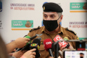 Curitiba, 13 de novembro de 2020.  Polícia Militar participa de coletiva de imprensa no TRE. Foto: Coronel Péricles de Matos, Comandante-Geral da PMPR.
