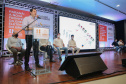 O governador Carlos Massa Ratinho Junior e o presidente da Copel, Daniel Pimentel Slaviero, apresentam nesta quarta-feira (18), em Palotina, no Oeste do Estado, uma chamada pública para a contratação de energia proveniente de autogeradores, na CVale em Palotina. Na foto Maximiliano Andres Orfali, diretor geral da Copal Distribuiçao em sua apresentaçao.Palotina, 18/11/2020 - Foto: Geraldo Bubniak/AEN