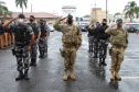 A Polícia Militar comemorou nesta quinta-feira (19), em todo Estado, o Dia da Bandeira. Nas unidades da Capital e do Interior foi feita a cerimônia alusiva com a incineração da Bandeira Nacional, sendo substituída por outra nova. Foto: SESP