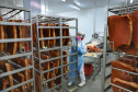 Com sede em Castro, a Alegra abate 3200 suínos por dia e produz cerca de 140 toneladas de produtos diariamente, o que leva a uma média mensal de 3300 toneladas de carnes industrializadas por mês.