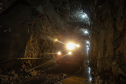 Francisco Beltrão -18-11-2020 -  Obras do Túnel que terá 1.200 metros de extensão e vai levar todo o excesso de água do rio Urutago, que passa dentro do Parque de Exposições Jayme Canet Júnior, até o rio Marrecas - Foto: Jonathan Campos/ AEN