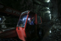 Francisco Beltrão -18-11-2020 -  Obras do Túnel que terá 1.200 metros de extensão e vai levar todo o excesso de água do rio Urutago, que passa dentro do Parque de Exposições Jayme Canet Júnior, até o rio Marrecas - Foto: Jonathan Campos/ AEN
