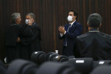 Durante a solenidade o desembargador Irajá Romeo Hilgenberg Prestes Mattar recebeu a Medalha de Excelência Judiciária, pelos seus 50 anos de exercícios da magistratura. O juiz é o único no País a atuar como magistrado por cinco décadas ininterrupta Foto: Jonathan Campos/AEN