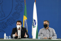 O governador Carlos Massa Ratinho Junior destacou nesta sexta-feira (11) que o Paraná está preparado para a campanha de vacinação contra o novo coronavírus assim que as vacinas forem aprovadas pelos órgãos reguladores. Ele também disse que a imunização respeitará o calendário nacional, que o Estado continua conversando com laboratórios e que tem R$ 200 milhões disponíveis para eventual aquisição, se necessário.Foto: Jonathan Campos/AEN