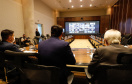 O governador Carlos Massa Ratinho Junior participa  nesta segunda-feira (14)  de videoconferencia com secretarios e empresarios  sobre o Plano Estadual de Retomada e Desenvolvimento Economico, no Palacio Iguacu. 
Curitiba, 14/11/2020. Foto: Rodrigo Felix/AEN