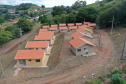 As 20 casas populares do conjunto habitacional erguido no bairro Jardim Planalto em Guaraniaçu, na região Oeste do Estado, serão entregues no começo de 2021. O empreendimento é uma parceria do Governo do Paraná, da Itaipu Binacional e da prefeitura do município e recebeu investimento de R$ 1.035.744,30. Ele se soma a projetos similares que estão em andamento em outros 15 municípios. - 02-12-2020 -  Foto: Alessandro Vieira/ AEN