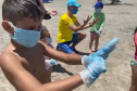 Acadêmicos de enfermagem orientam crianças sobre higiene das mãos
. Foto: SESA