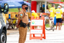 A estratégia de presença ostensiva e maciça da Polícia Militar nas ruas resultou na redução dos principais índices criminais durante os 15 primeiros dias do Verão Consciente 2020/2021 no Litoral.   -  Foto: Divulgação PMPR
