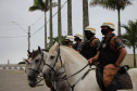 A estratégia de presença ostensiva e maciça da Polícia Militar nas ruas resultou na redução dos principais índices criminais durante os 15 primeiros dias do Verão Consciente 2020/2021 no Litoral.   -  Foto: Divulgação PMPR