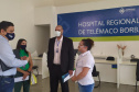 Hospitais do Paraná passam por verificação de conformidade com regras, determinações e disponibilização de leitos, principalmente com relação ao tratamento das vítimas da covid-19. As inspeções são feitas por agentes da Controladoria-Geral do Estado, que nesta sexta-feira (08) foram ao Hospital Regional de Telêmaco Borba, nos Campos Gerais, inaugurado há seis meses. -  Curitiba, 08/01/2021  -  Foto: Divulgação CGE