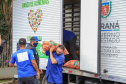 Permissionários atacadistas da Ceasa Curitiba fazem doação 25 toneladas de alimentos para entidades beneficentes de Curitiba e Região Metropolitana, além de famílias atingidas pelas chuvas em Irati, na região Centro-Sul do Estado. - Curitiba, 29/01/2021 - Foto: Veldelino Pontes