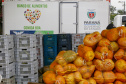 Permissionários atacadistas da Ceasa Curitiba fazem doação 25 toneladas de alimentos para entidades beneficentes de Curitiba e Região Metropolitana, além de famílias atingidas pelas chuvas em Irati, na região Centro-Sul do Estado. - Curitiba, 29/01/2021  - Foto: Gilson Abreu/AEN
