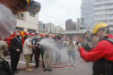 O governador Carlos Massa Ratinho Junior participou nesta sexta-feira (29) da troca do comando-geral do Corpo de Bombeiros do Paraná. Depois de dois anos como comandante, o coronel Samuel Prestes dá lugar ao coronel Gerson Gross, que até então respondia pelo comando da Academia Policial Militar do Guatupê. - Curitiba, 29/01/2021 - Foto: Jonathan Campos/AEN