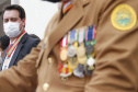 O governador Carlos Massa Ratinho Junior participou nesta sexta-feira (29) da troca do comando-geral do Corpo de Bombeiros do Paraná. Depois de dois anos como comandante, o coronel Samuel Prestes dá lugar ao coronel Gerson Gross, que até então respondia pelo comando da Academia Policial Militar do Guatupê. - Curitiba, 29/01/2021 - Foto: Jonathan Campos/AEN