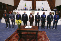 O governador Carlos Massa Ratinho Junior participou nesta segunda-feira (1º) da posse da nova Mesa Diretora da Assembleia Legislativa do Paraná para o biênio 2021/2022. Será a 19ª Legislatura da Casa e a quarta presidência consecutiva do deputado estadual Ademar Traiano.
Foto:Jonathan Campos/AEN