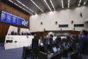 O governador Carlos Massa Ratinho Junior participou nesta segunda-feira (1º) da posse da nova Mesa Diretora da Assembleia Legislativa do Paraná para o biênio 2021/2022. Será a 19ª Legislatura da Casa e a quarta presidência consecutiva do deputado estadual Ademar Traiano.
Foto:Jonathan Campos/AEN