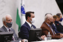 O governador Carlos Massa Ratinho Junior participou nesta segunda-feira (1º) da posse da nova Mesa Diretora da Assembleia Legislativa do Paraná para o biênio 2021/2022. Será a 19ª Legislatura da Casa e a quarta presidência consecutiva do deputado estadual Ademar Traiano.
Foto:Jonathan Campos/AEN