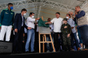 Uma área de maide de 86 mil metros quadrados será referência na formação e no treinamento de atletas no Paraná, desde a base até os de alto rendimento. O presidente Jair Bolsonaro e o governador Carlos Massa Ratinho Junior inauguraram nesta quinta-feira (4) o Centro Nacional de Treinamento de Atletismo (CNTA), um dos mais completos centros de excelência do País em iniciação esportiva, localizado em Cascavel, no Oeste do Estado.Foto Gilson Abreu/AEN