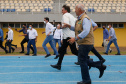 Uma área de maide de 86 mil metros quadrados será referência na formação e no treinamento de atletas no Paraná, desde a base até os de alto rendimento. O presidente Jair Bolsonaro e o governador Carlos Massa Ratinho Junior inauguraram nesta quinta-feira (4) o Centro Nacional de Treinamento de Atletismo (CNTA), um dos mais completos centros de excelência do País em iniciação esportiva, localizado em Cascavel, no Oeste do Estado.Foto Gilson Abreu/AEN