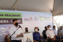 Nesta sexta-feira (5), o governador Carlos Massa Ratinho Junior e o diretor-geral de Itaipu, Joaquim Silva e Luna, estiveram no distrito de Santa Eliza, em Umuarama (Noroeste), para o lançamento da pedra fundamental da obra de revitalização da Estrada da Boiadeira. Foto: Gilson Abreu/AEN