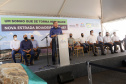 Nesta sexta-feira (5), o governador Carlos Massa Ratinho Junior e o diretor-geral de Itaipu, Joaquim Silva e Luna, estiveram no distrito de Santa Eliza, em Umuarama (Noroeste), para o lançamento da pedra fundamental da obra de revitalização da Estrada da Boiadeira. Foto: Gilson Abreu/AEN