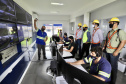 O Grupo de Trabalho do Plano Estadual Ferroviário (GT Ferrovias) realizou, nesta terça-feira (9), a primeira visita técnica ao Porto de Paranaguá. In loco, a comitiva conheceu os projetos que a Portos do Paraná desenvolve para aumentar a participação dessa matriz modal no transporte de carga. A pauta do encontro foi a importância da integração. Imagens: Claudio Neves/Portos do Paraná