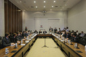 O presidente da cooperativa Lar, Irineo da Costa Rodrigues, apresentou nesta quarta-feira (10) ao governador Carlos Massa Ratinho Junior e aos secretários de Estado um plano de investimento de R$ 2,412 bilhões até 2024 na suinocultura e na avicultura, com previsão de dobrar a quantidade de funcionários diretos e alcançar 26 mil contratados. -  Curitiba, 10/02/2021  -  Foto: Jonathan Campos/AEN