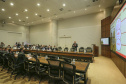 O presidente da cooperativa Lar, Irineo da Costa Rodrigues, apresentou nesta quarta-feira (10) ao governador Carlos Massa Ratinho Junior e aos secretários de Estado um plano de investimento de R$ 2,412 bilhões até 2024 na suinocultura e na avicultura, com previsão de dobrar a quantidade de funcionários diretos e alcançar 26 mil contratados. -  Curitiba, 10/02/2021  -  Foto: Jonathan Campos/AEN