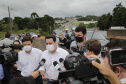 O governador Carlos Massa Ratinho Junior participou nesta quinta-feira (11) da inauguração do viaduto de acesso a Piraí do Sul e ao Santuário Nossa Senhora das Brotas, nos Campos Gerais. Ele está localizado no km 256 da PR-151 e foi construído em apenas dez meses pela concessionária CCR RodoNorte, que administra a ligação entre Ponta Grossa e Jaguariaíva.