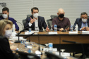 Governador Carlos Massa Ratinho Junior durante reunião virtual com deputados sobre o cenário da pandemia da Covid-19 e as novas medidas restritivas a serem adotadas pelo  Estado. -  Curitiba, 26/02/2021  -  Foto: José Fernando Ogura/AEN