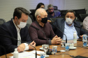 Governador Carlos Massa Ratinho Junior durante reunião virtual com deputados sobre o cenário da pandemia da Covid-19 e as novas medidas restritivas a serem adotadas pelo  Estado. -  Curitiba, 26/02/2021  -  Foto: José Fernando Ogura/AEN