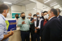 Ministro da Saúde, Eduardo Pazuello, visita ao Centro de Vacinação do COVID-19 no Centro de Convenções e Eventos de Cascavel. O secretário de Estado da Saúde, Beto Preto, acompanha o ministro  -  Cascavel, 04/03/2021  -  Foto: Gilson Abreu/AEN