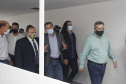 Ministro da Saúde, Eduardo Pazuello, durante visita às obras do novo  Consórcio Intermunicipal de Saúde do Oeste do Paraná ( CISOP). O secretário de Estado da Saúde, Beto Preto, acompanha o ministro  -  Cascavel, 04/03/2021  -  Foto: Gilson Abreu/AEN