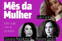 A Biblioteca Pública do Paraná promove nesta quarta-feira (17) um bate-papo online e ao vivo com as escritoras Giovana Madalosso, Julie Fank e Mariana Basílio. Elas discutem a participação feminina na literatura -  Curitiba, 12/03/2021  -  Foto: Divulgação BPP