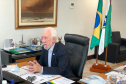 Vice-governador,  Darci Piana, durante reunião com representantes de 12 estados e do Distrito Federal.